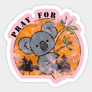 Pray For Koala Sticker